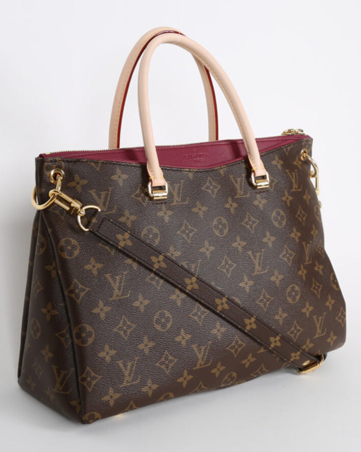 Louis Vuitton Pallas Monogram Handbag - Red/Brown