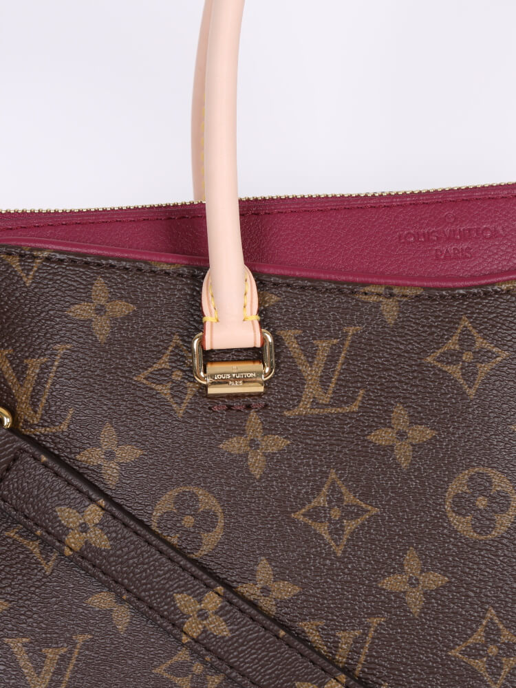 Louis Vuitton Pallas Monogram Handbag - Red/Brown