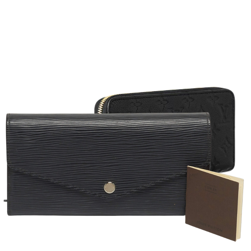 Louis Vuitton Epi Leather Sarah Long Wallet - Black