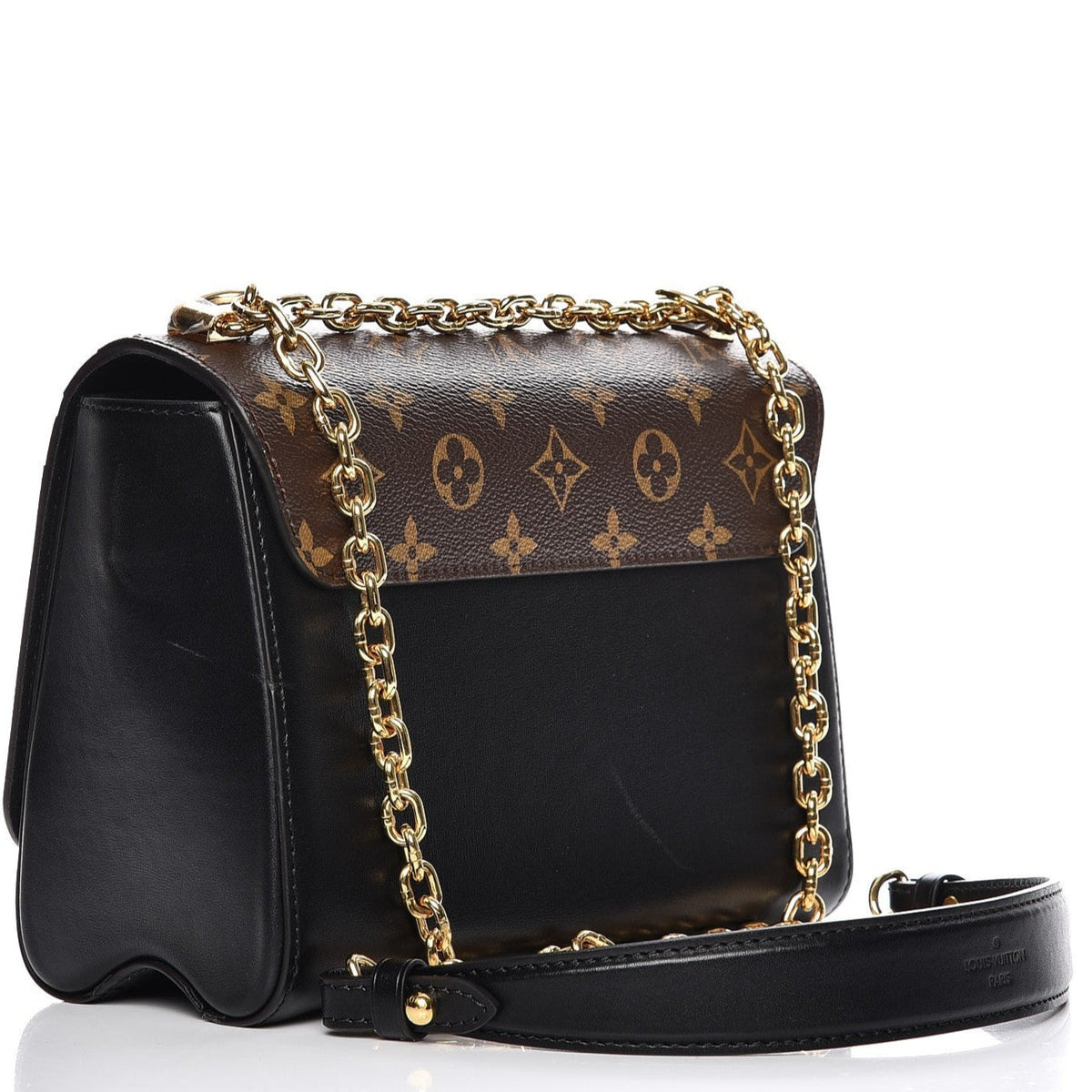 Louis Vuitton Veau Satin Monogram Twist MM Shoulder Bag - Brown