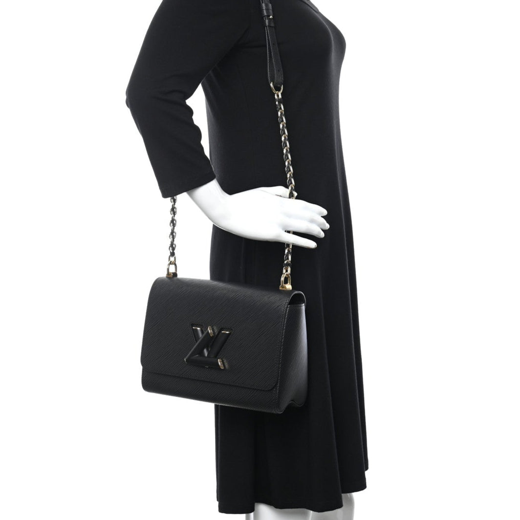 Louis Vuitton Twist MM Shoulder Chain Bag - Black