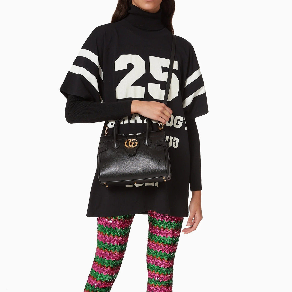 Gucci Dahlia Top Handle Bag – Black