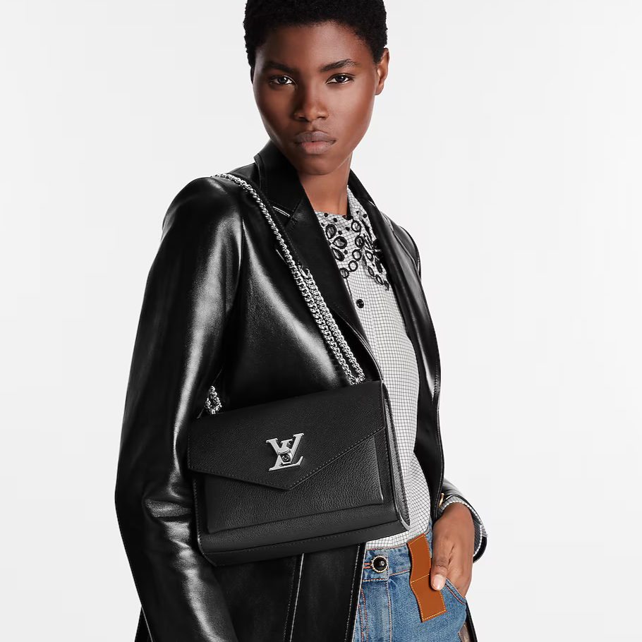 Louis Vuitton Mylockme Satchel Chain Bag - Black