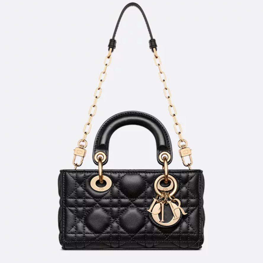 Dior Lady D-Joy Lambskin Micro Bag - Black Cannage