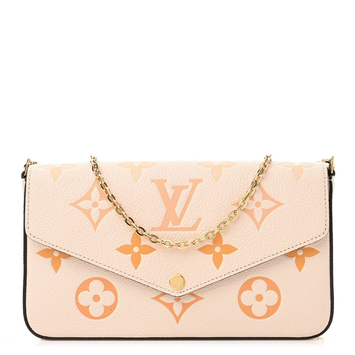 Louis Vuitton Félicie Pochette Chain Wallet - Cream Saffron