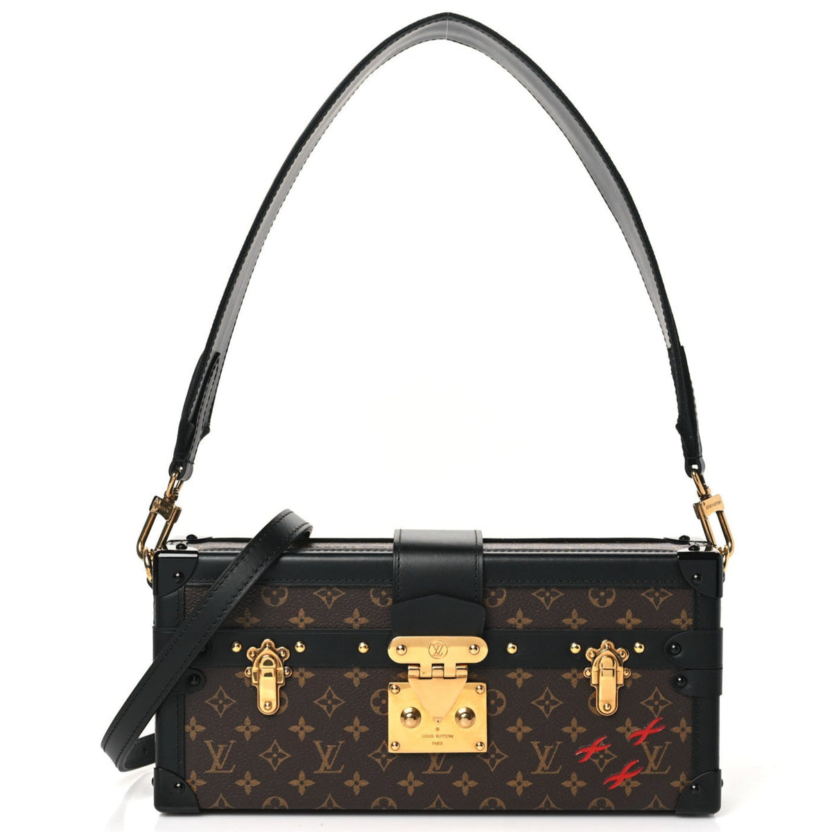 Louis Vuitton Petite Malle East West Trunk Bag - Brown