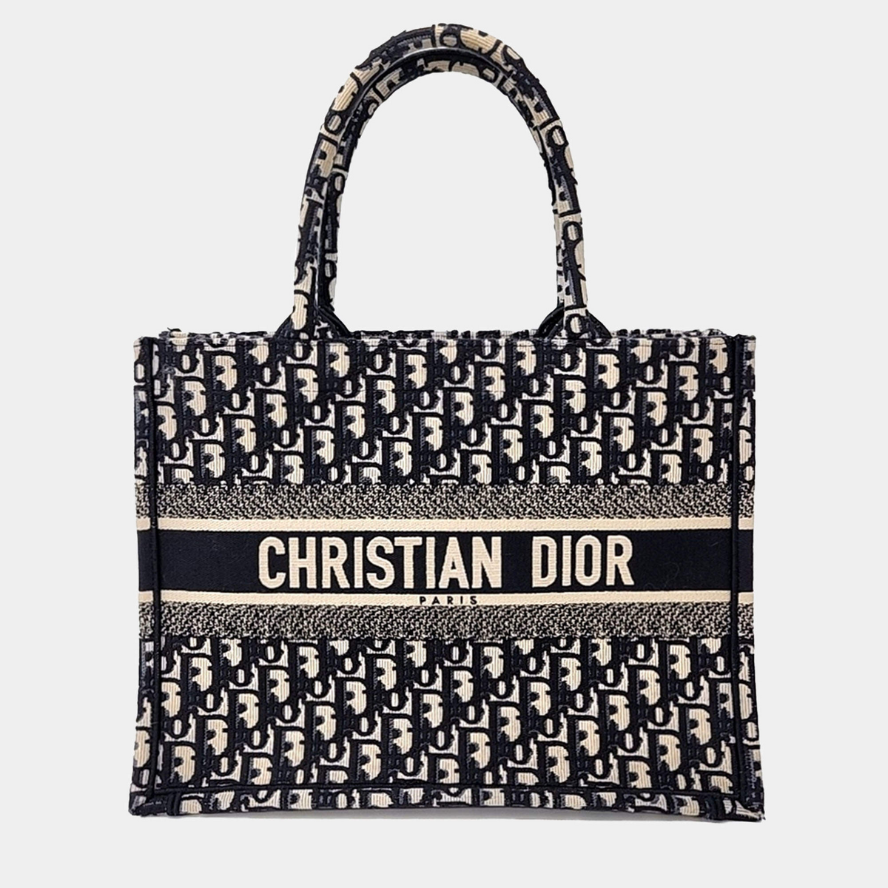 Dior Medium Dior Book Tote - Navy Blue