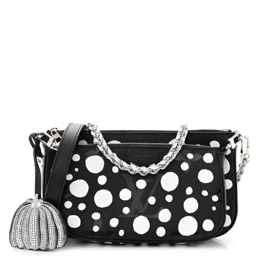 Louis Vuitton x Yayoi Kusama Multi Pochette Accessoires Shoulder Bag - Black White
