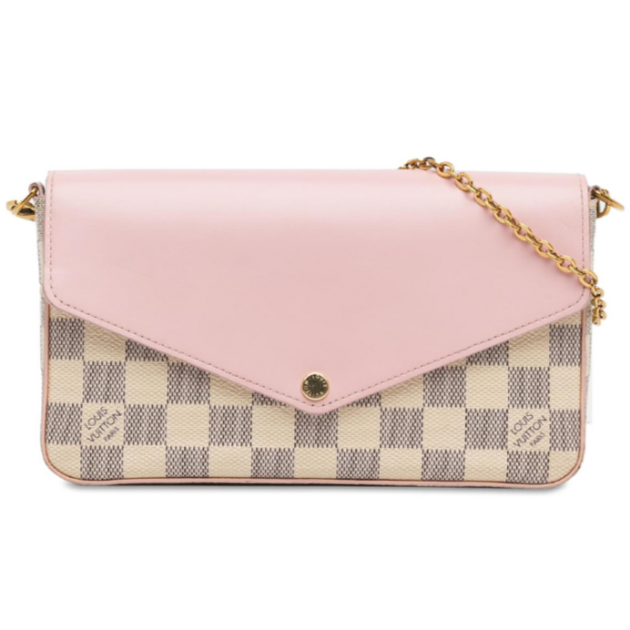 Louis Vuitton Pochette Félicie Damier Wallet - Azur Pink