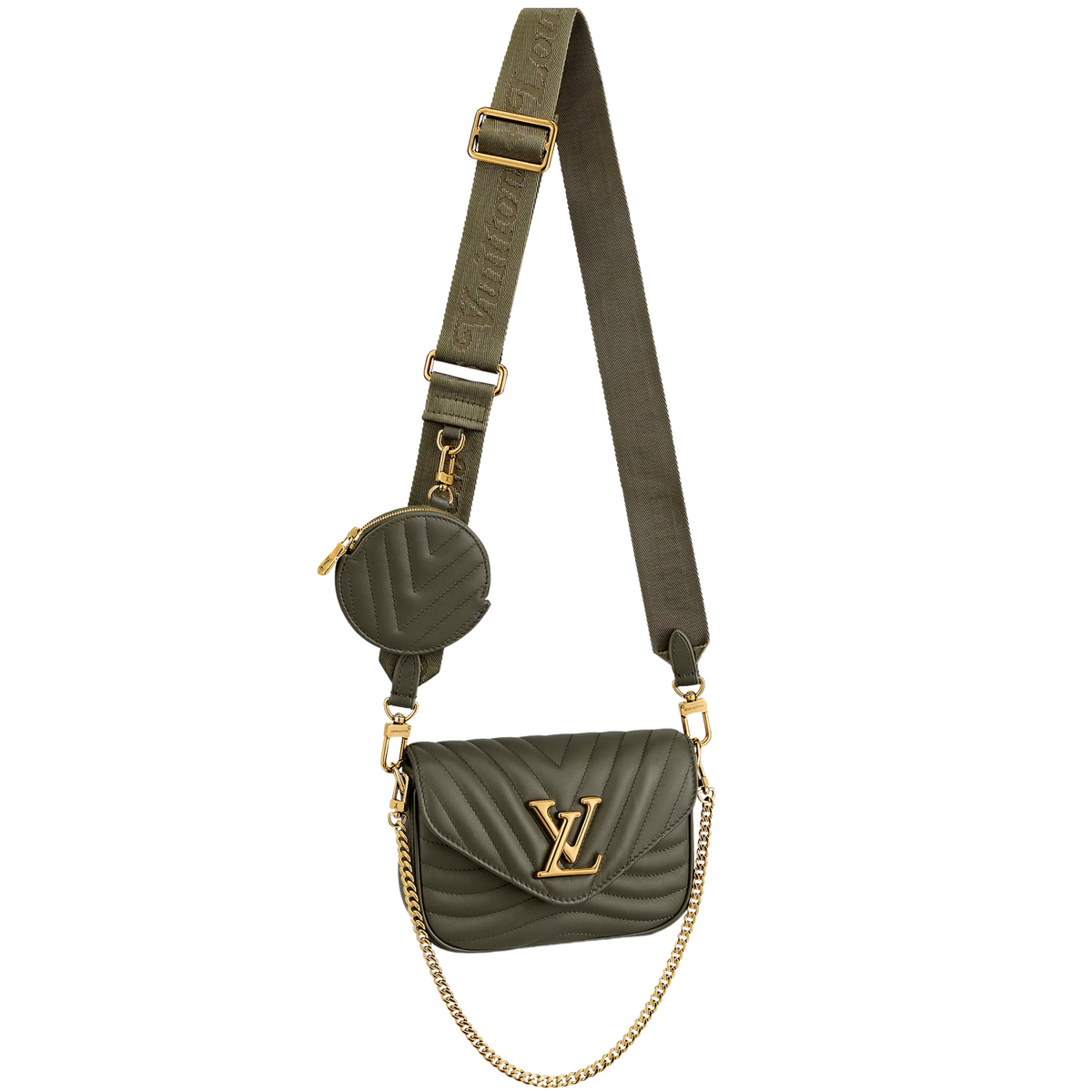 Louis Vuitton New Wave Multi-Pochette Crossbody Bag - Green Khaki