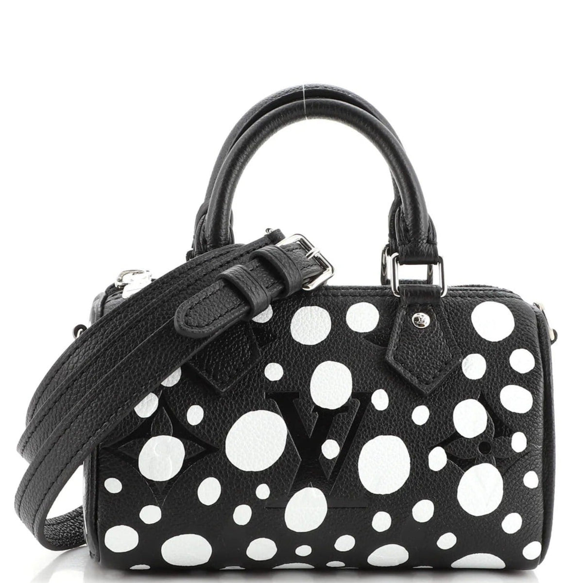 Louis Vuitton x Yayoi Kusama Nano Speedy Bandouliere Handbag - Black