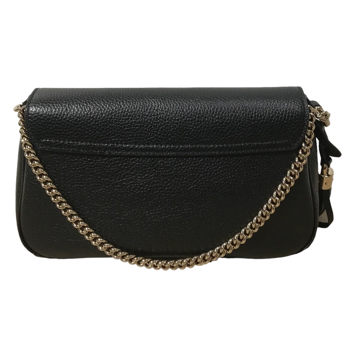 Gucci Pebbled Calfskin Soho Flap Bag – Black