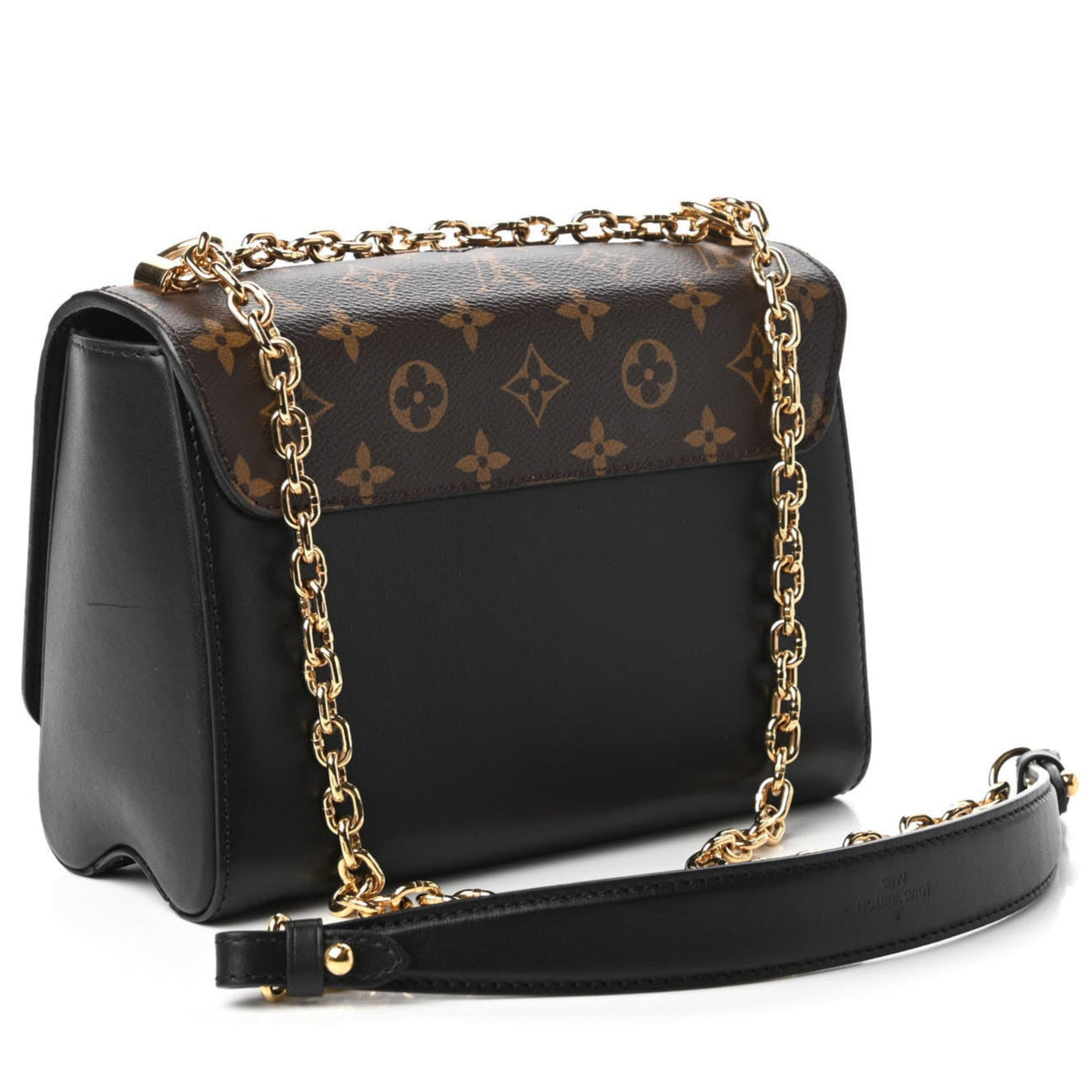Louis Vuitton Veau Satin Monogram Twist MM Shoulder Bag - Brown