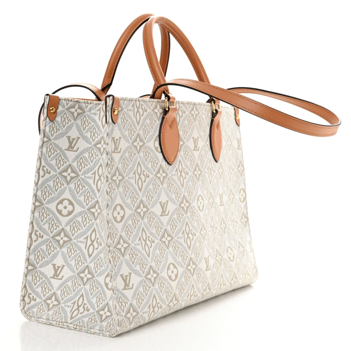 Louis Vuitton Jacquard Since 1854 OnTheGo MM Handbag - Creme