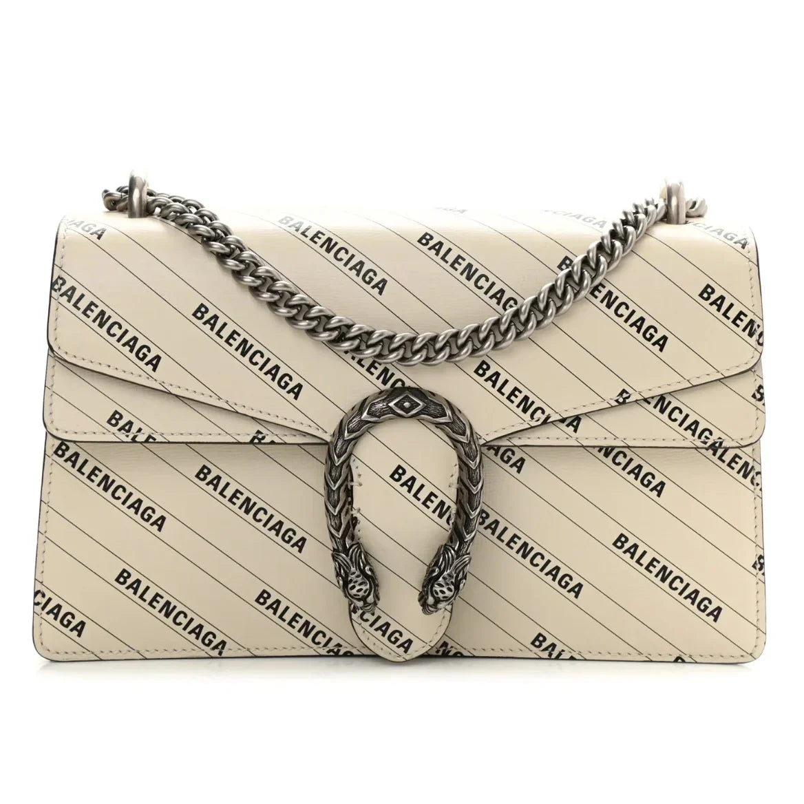 Gucci X Balenciaga Calfskin Small Shoulder Bag – White