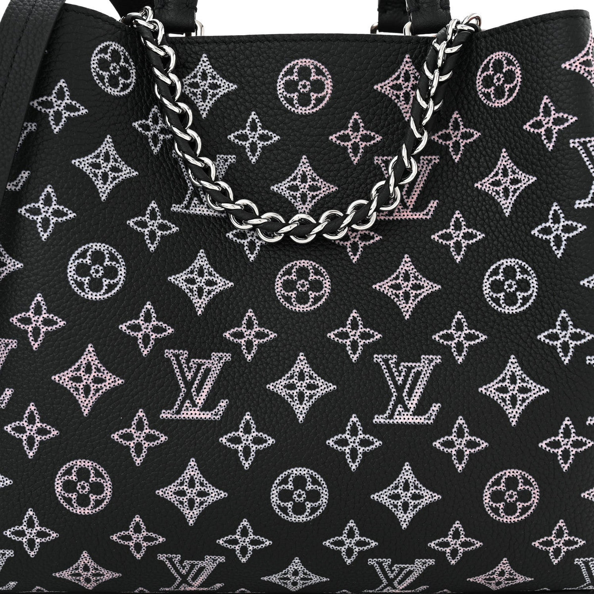 Louis Vuitton Mahina Leather Bella Tote Handbag - Black