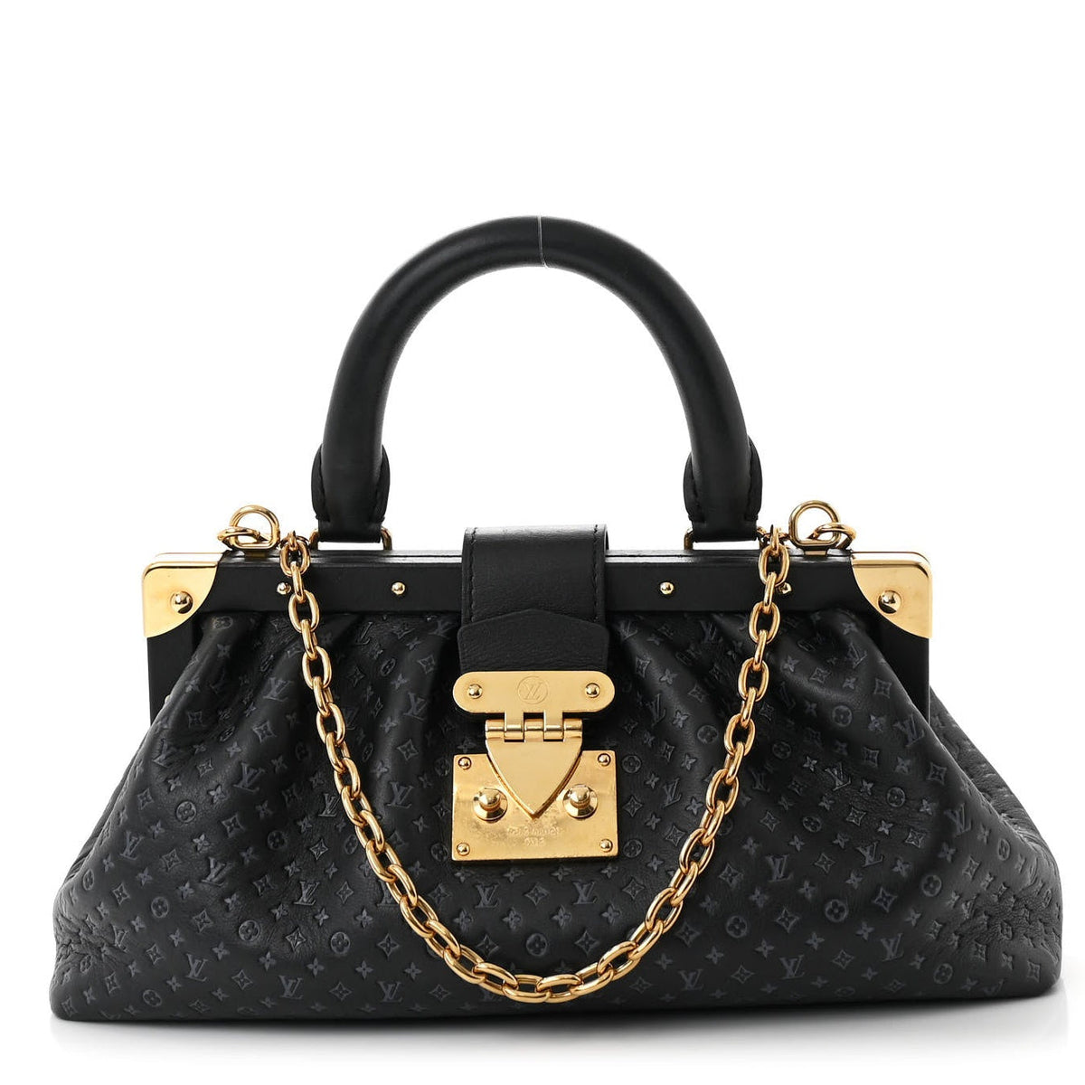 Louis Vuitton Calfskin Monogram Clutch Bag – Black