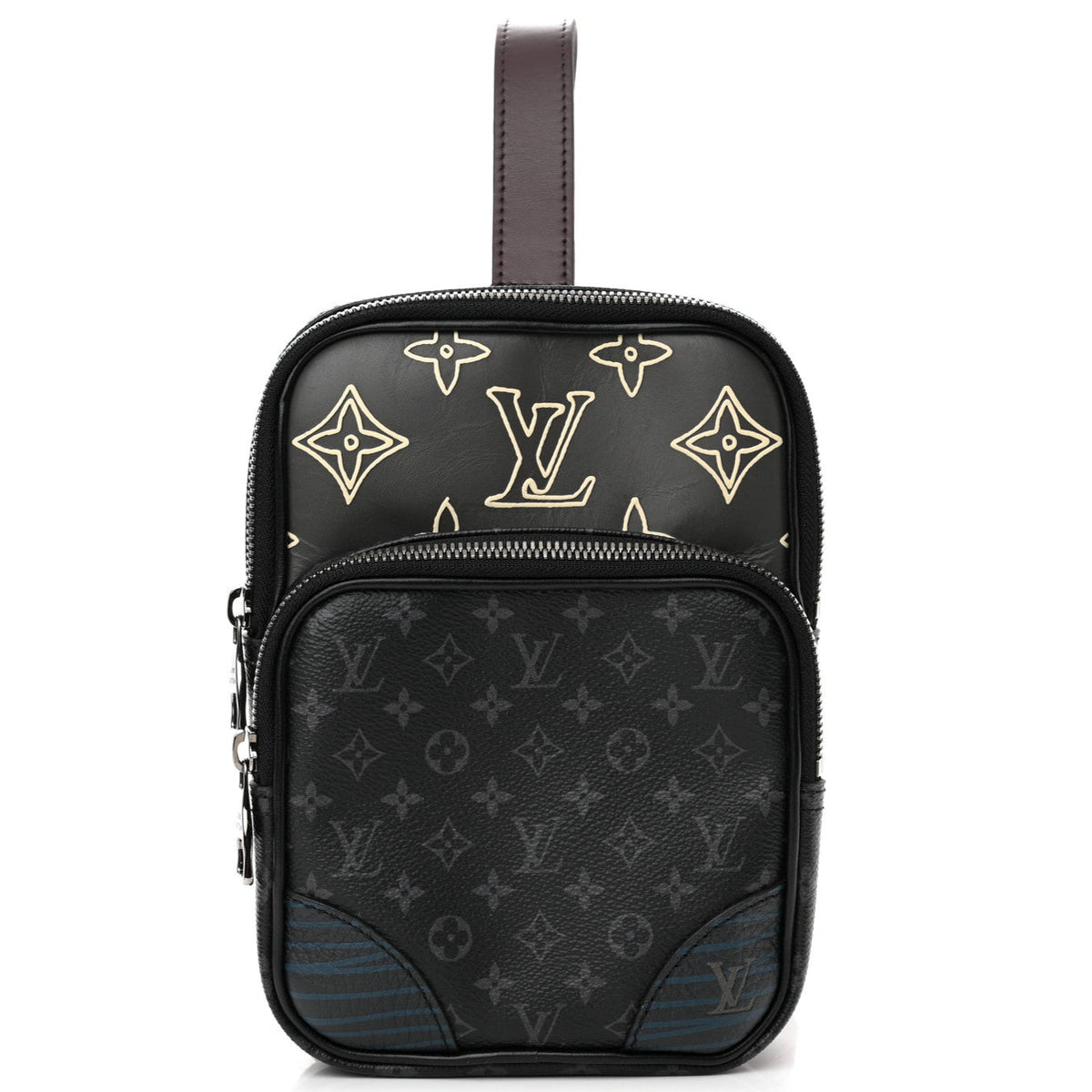 Louis Vuitton Monogram Eclipse Amazone Sling Shoulder Bag - Black