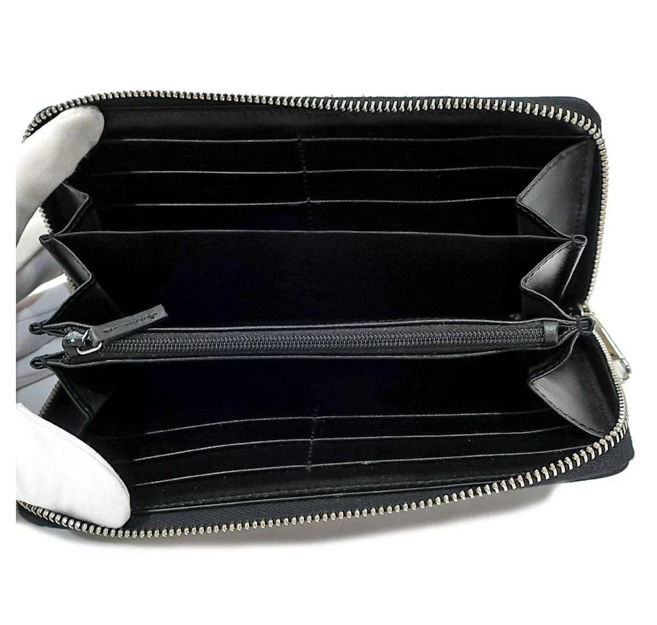 Gucci Long Wallet Embroidery Pouch – Black