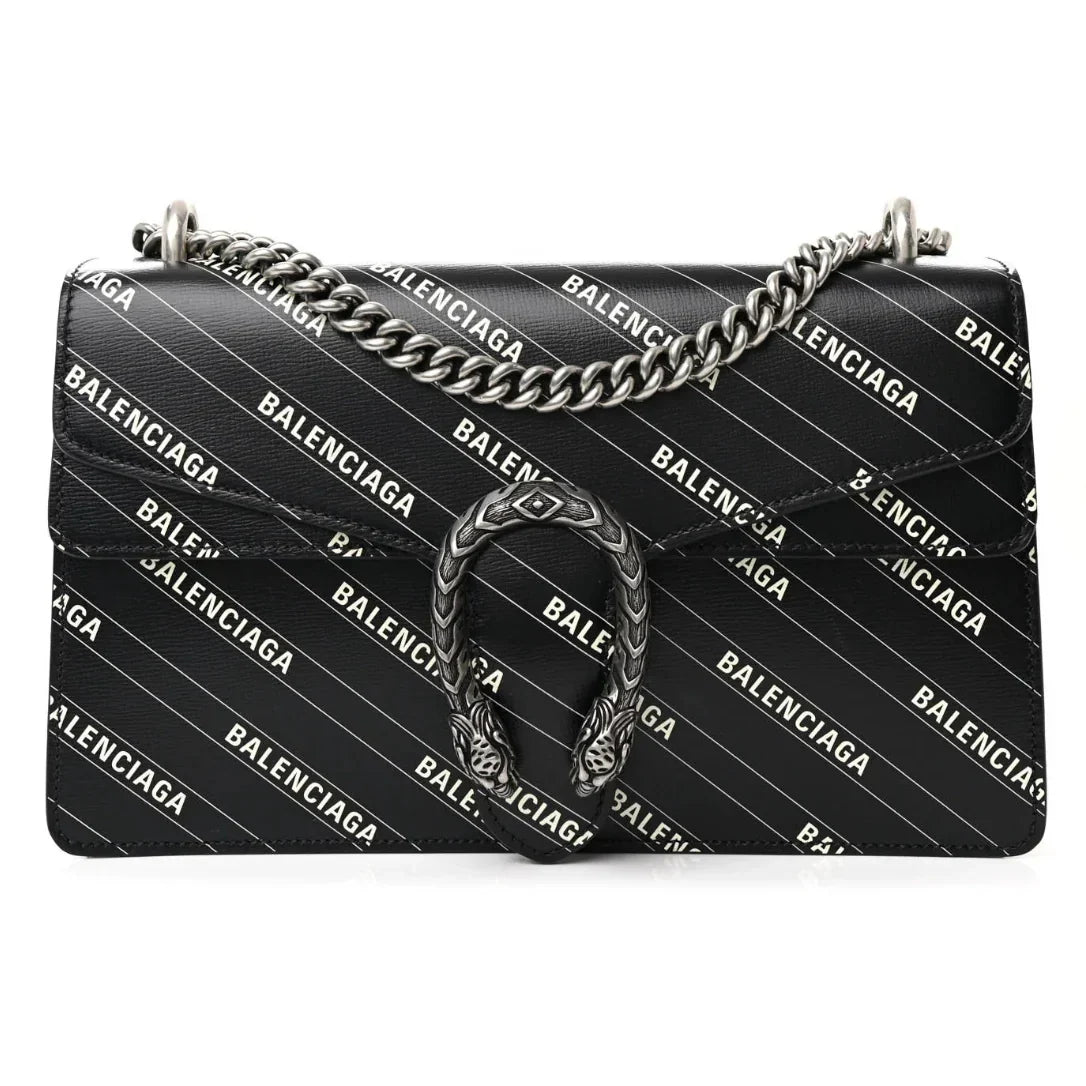 Gucci X Balenciaga Calfskin Small Shoulder Bag – Black