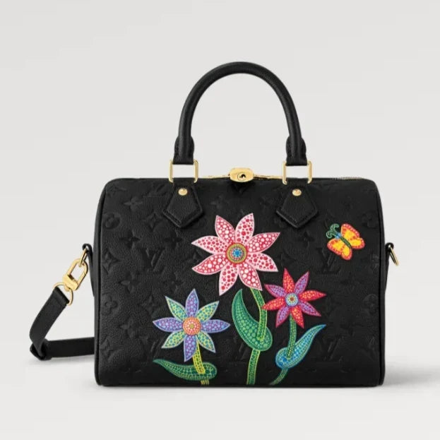 Louis Vuitton x Yayoi Kusama Speedy Bandoulière 25 Handbag - Black