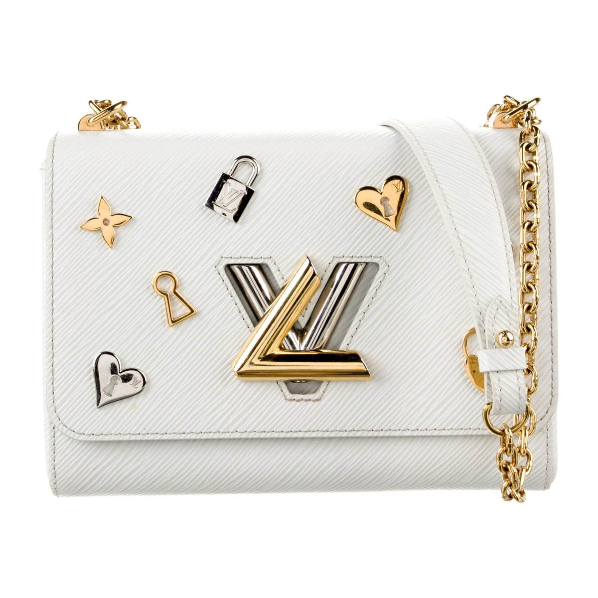 Louis Vuitton Twist MM Shoulder Bag - White