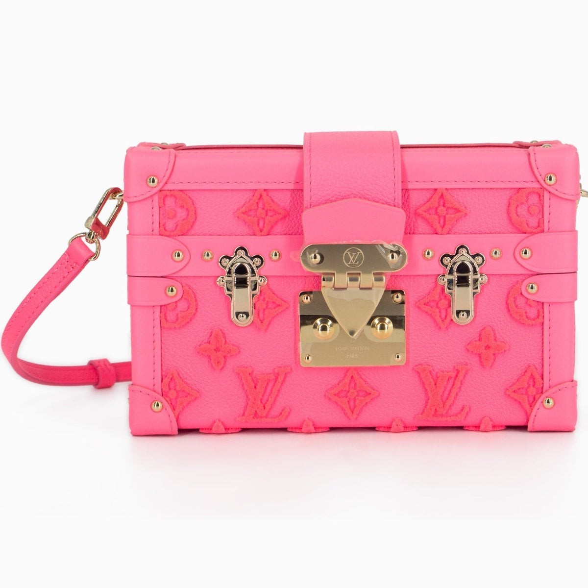 Louis Vuitton Monogram Tuffetage Petite Malle Shoulder Bag - Rose Fluo