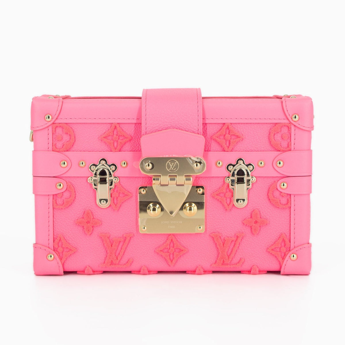 Louis Vuitton Monogram Tuffetage Petite Malle Shoulder Bag - Rose Fluo