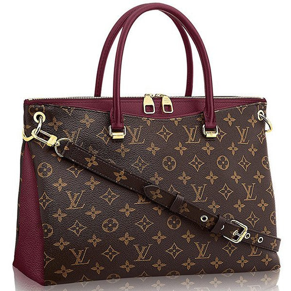 Louis Vuitton Pallas Monogram Handbag - Red/Brown