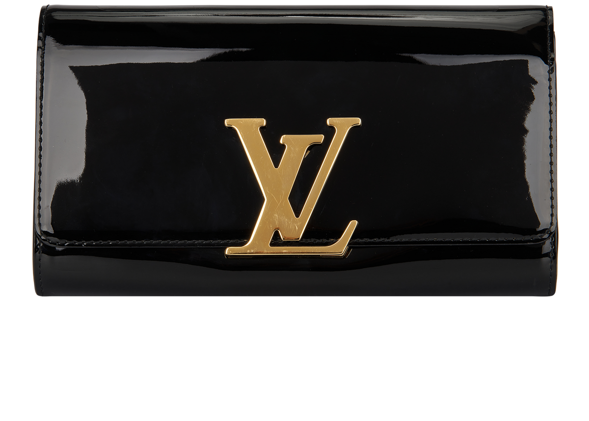 Louis Vuitton Vernis Louise Clutch Wallet - Black