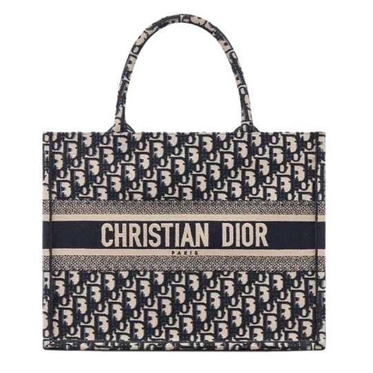 Dior Medium Dior Book Tote - Navy Blue