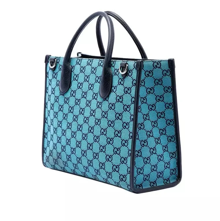 Gucci Calfskin Tote Bag – Blue