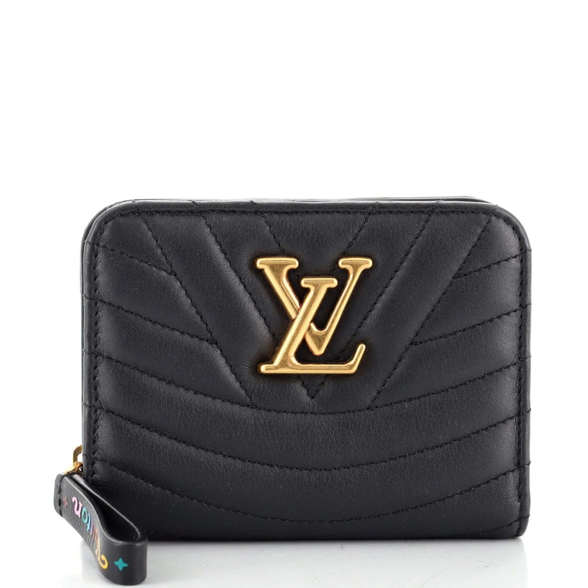 Louis Vuitton New Wave Quilted Leather Compact Wallet - Black