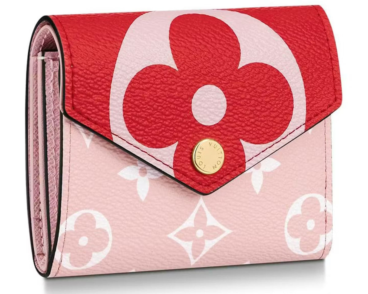 Louis Vuitton Monogram Zoe Tri Fold Wallet - Red