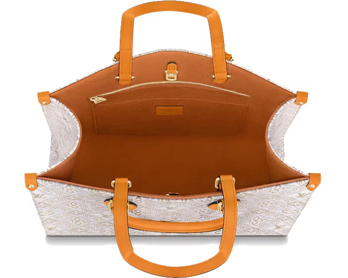 Louis Vuitton Jacquard Since 1854 OnTheGo MM Handbag - Creme