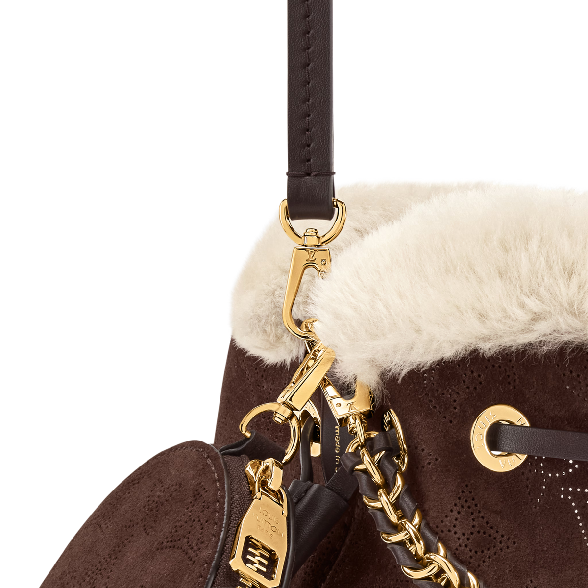 Louis Vuitton Cozygram Suede Leather Bella Tote Bag – Chocolat