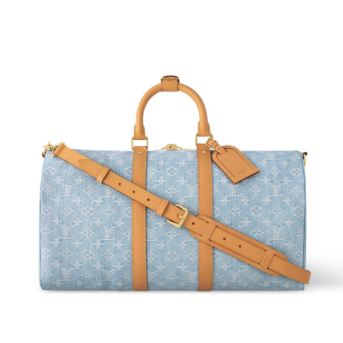 Louis Vuitton Monogram Denim Keepall Bandoulière 45 Duffle Bag – Blue