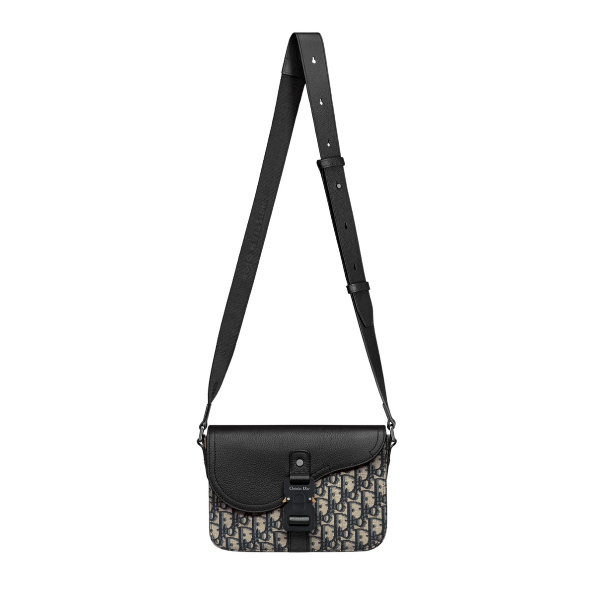 Dior Medium Saddle Messenger Bag with Flap - Black
