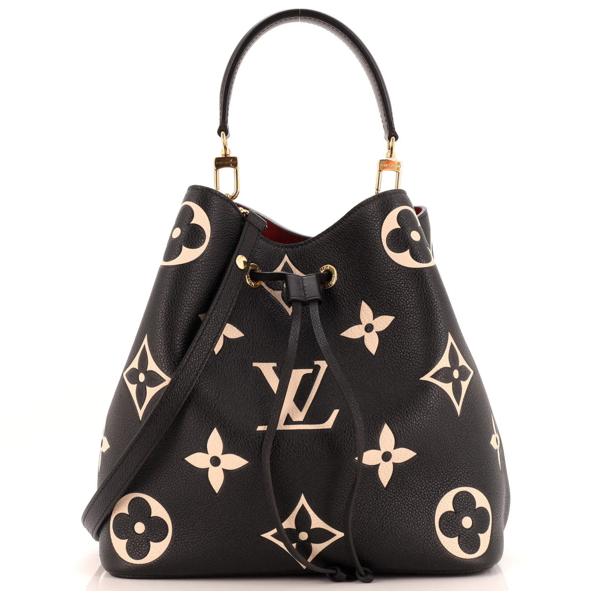 Louis Vuitton Monogram Empreinte Giant Néonoé MM Bucket Bag - Black