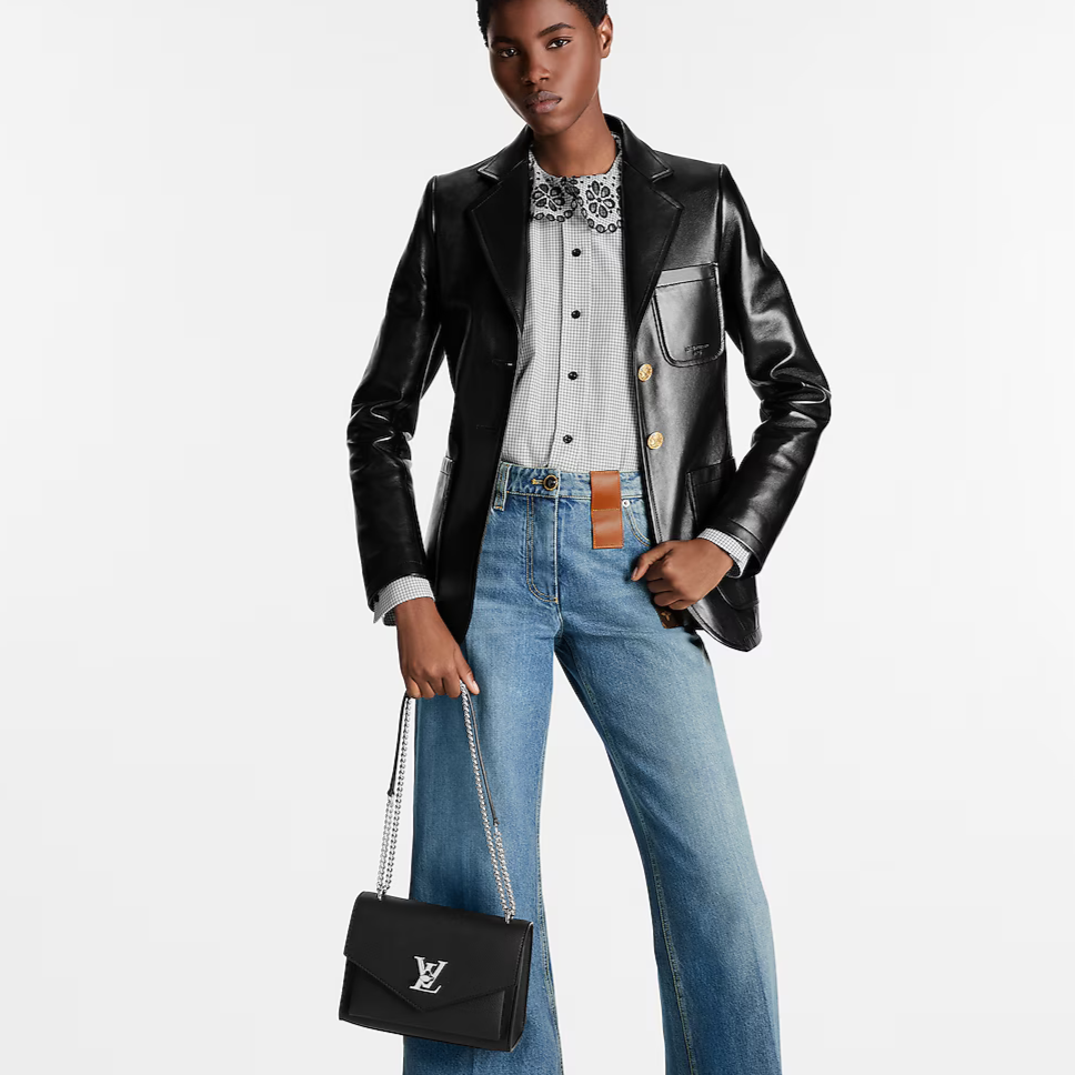 Louis Vuitton Mylockme Satchel Chain Bag - Black