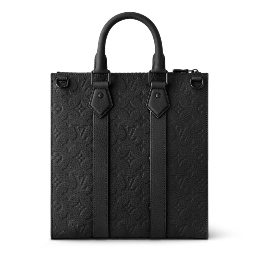 Louis Vuitton Taurillon Monogram Sac Plat Cross Bag - Black