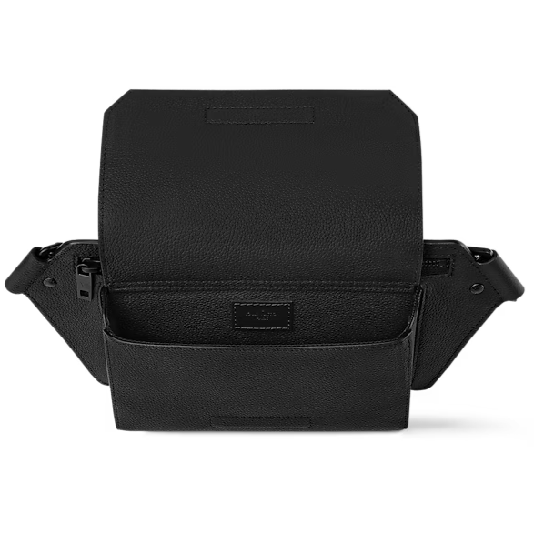 Louis Vuitton Grained Calfskin Aerogram Takeoff Sling - Black