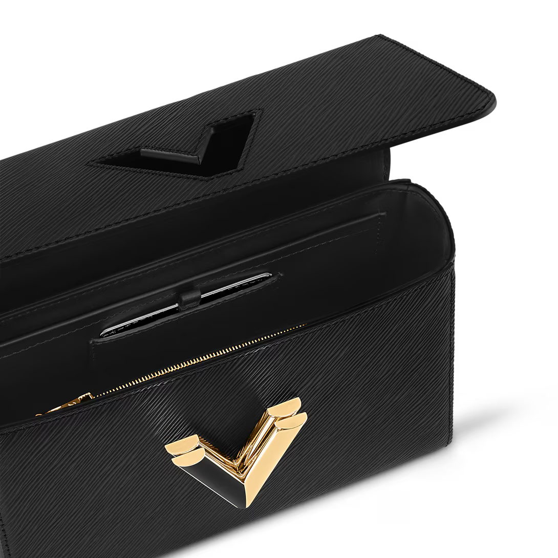 Louis Vuitton Twist MM Chain Shoulder Bag - Black