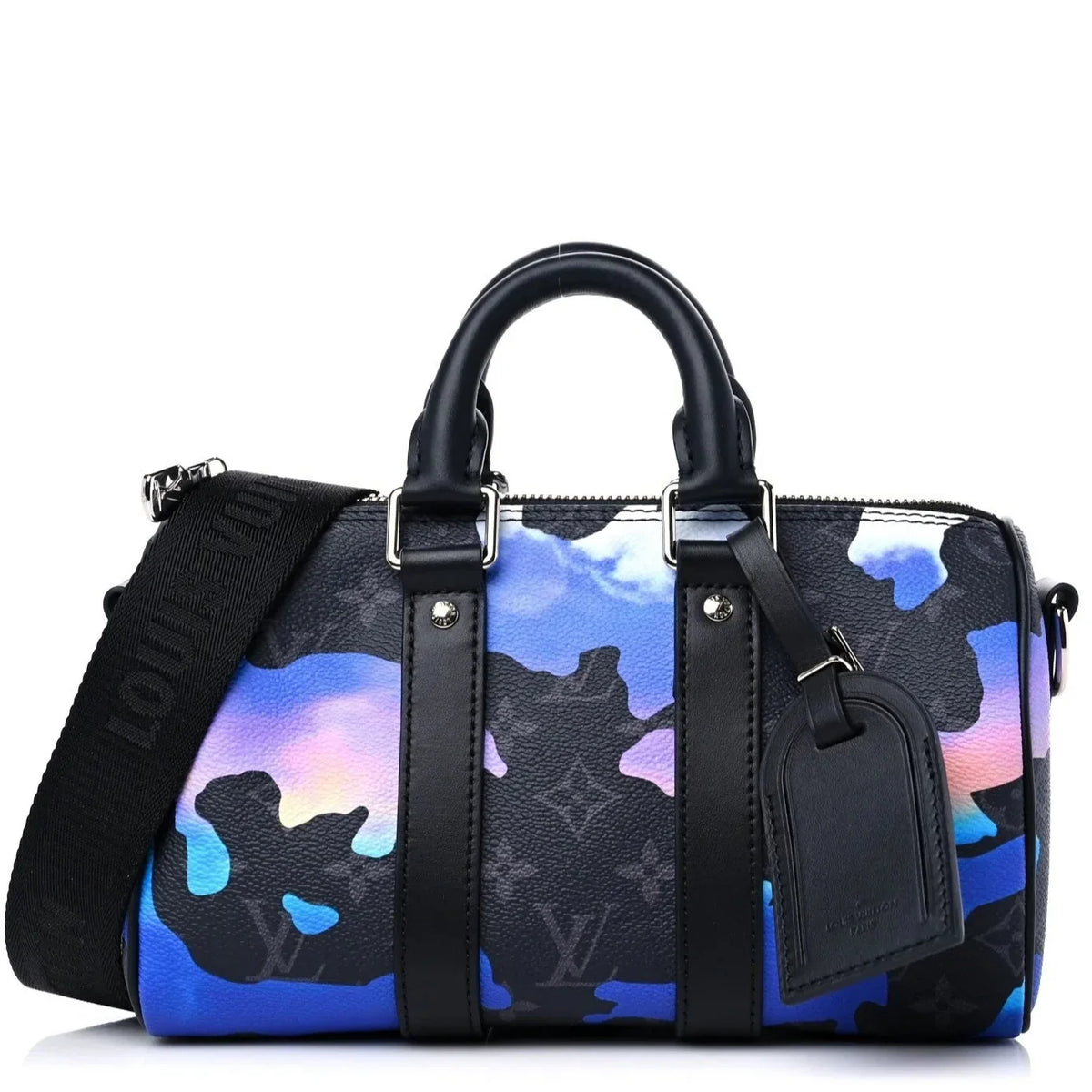 Louis Vuitton Monogram Eclipse Keepall Bandoulière 25 Handbag - Sunrise
